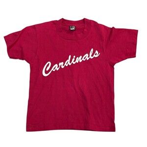 VTG St. Louis Cardinals Red T-Shirt Single Stitch Youth Boys Size 10-12